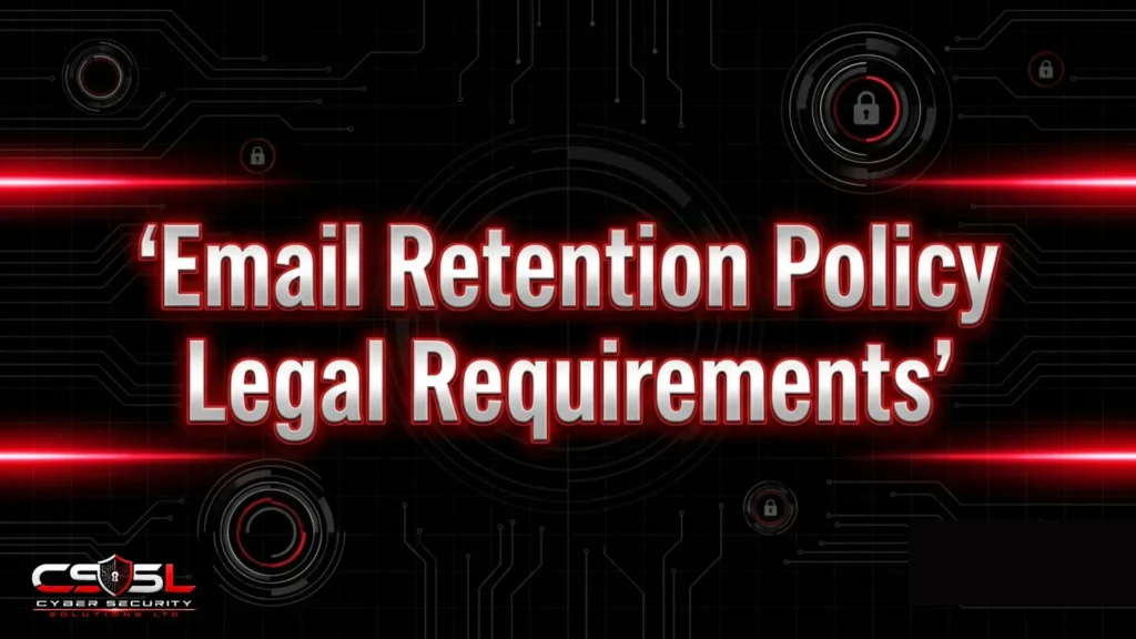 Email Retention Policy Legal Requirements