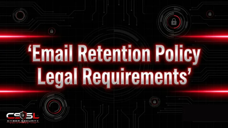 Email Retention Policy Legal Requirements