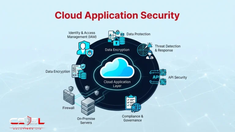 Cloud application security diagram showing API protection, WAF and RASP layers