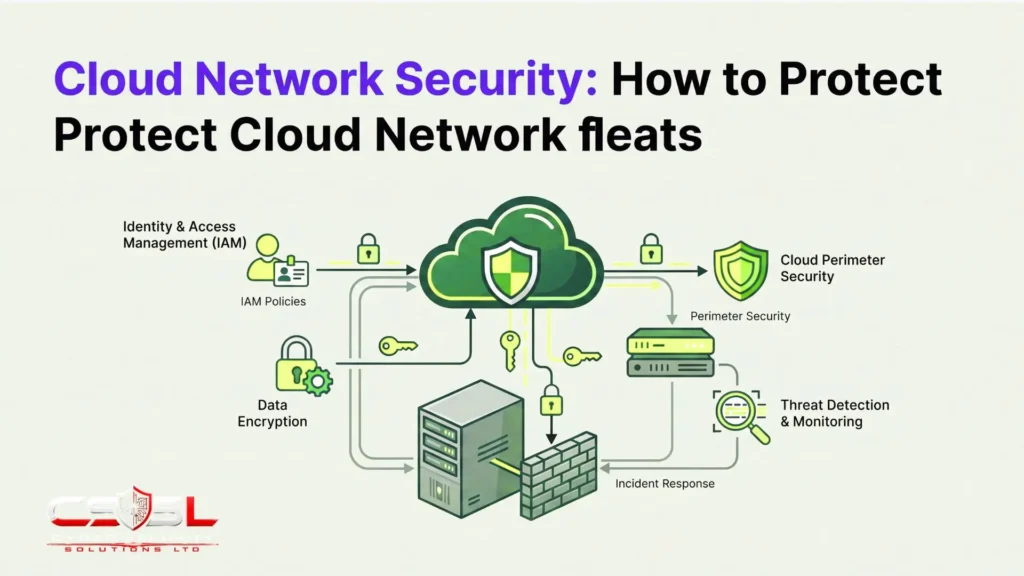Cloud network security diagram showing VPC zones, security groups, NACLs and micro-segmentation protecting cloud infrastructure