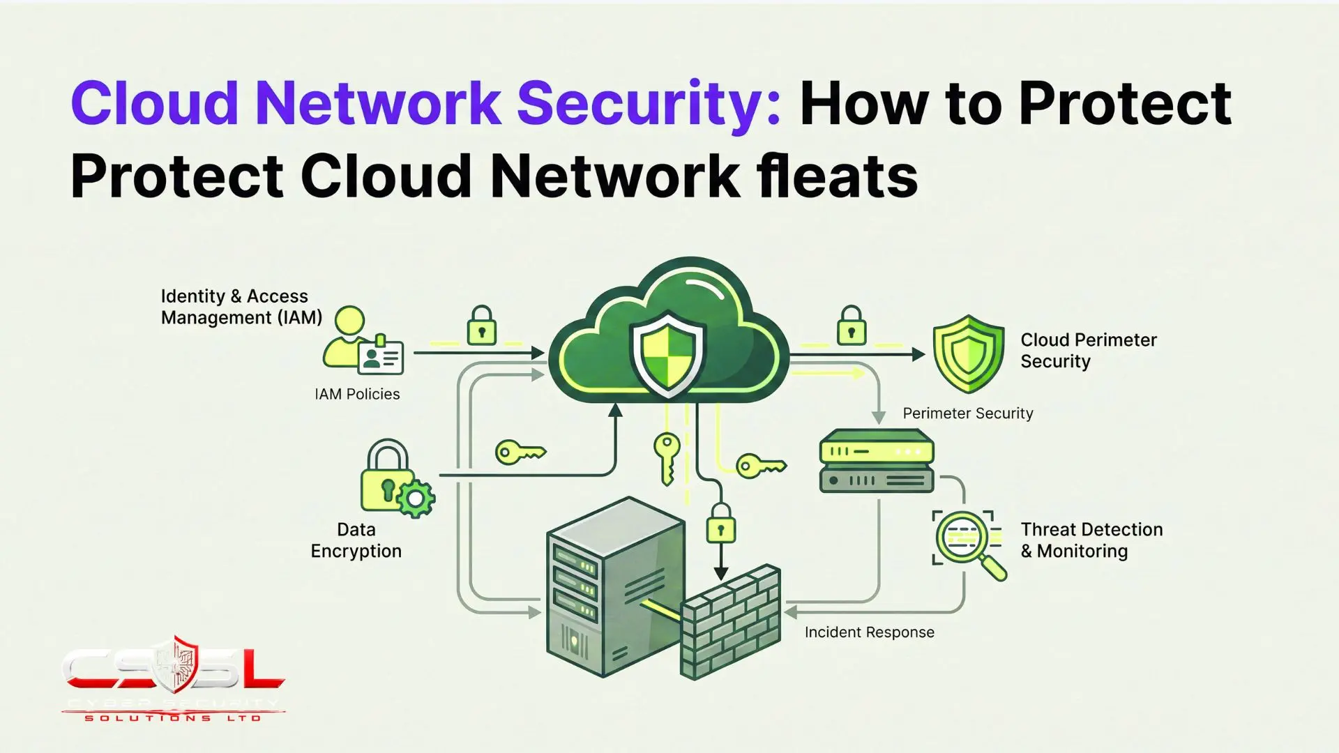 Cloud network security diagram showing VPC zones, security groups, NACLs and micro-segmentation protecting cloud infrastructure