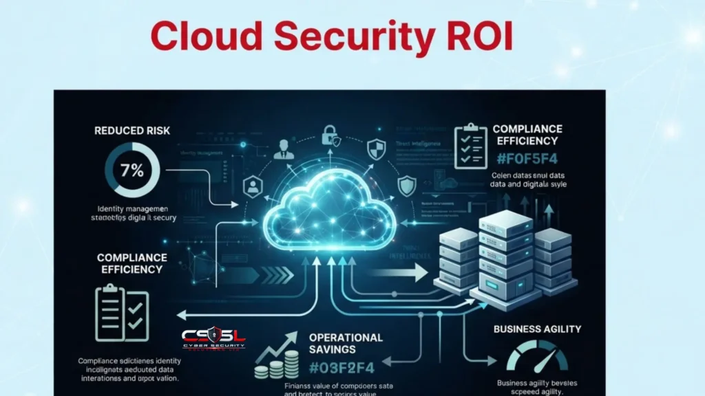 Cloud security ROI dashboard showing portfolio cost avoidance ratio and quantified risk reduction across CSPM CIEM DSPM tools