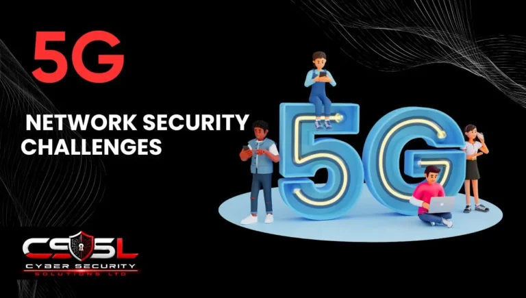 Diagram illustrating 5G network security challenges including network slicing isolation