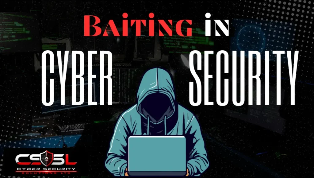 Illustration showing a USB drop attack, a common baiting technique where an infected USB drive is left to tempt a victim
