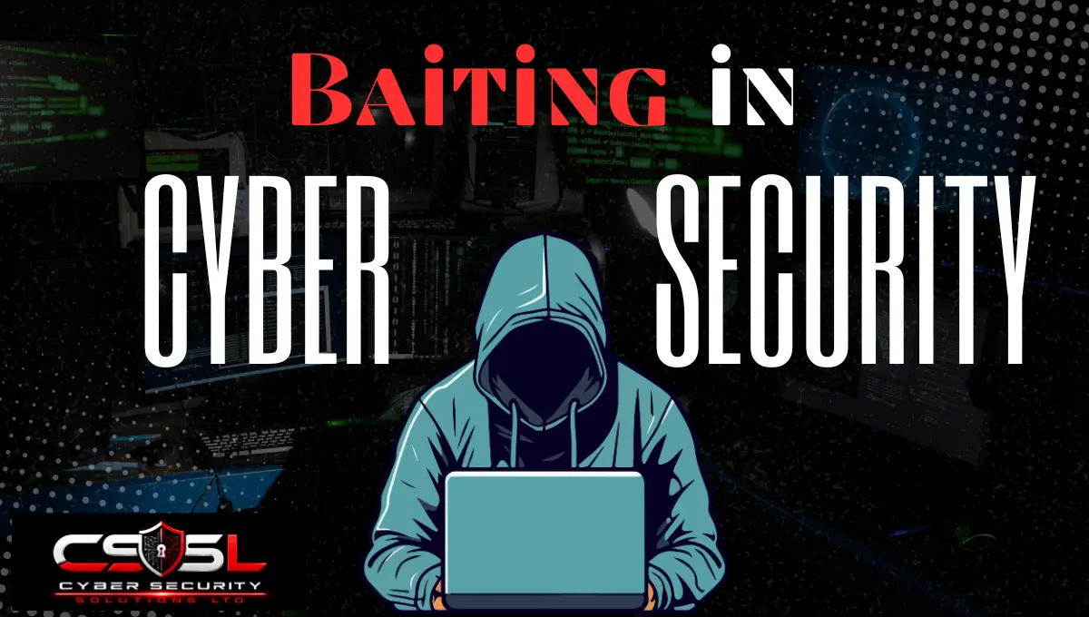 Illustration showing a USB drop attack, a common baiting technique where an infected USB drive is left to tempt a victim