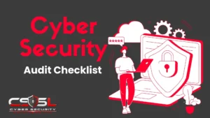 cyber security audit checklist showing NIST CSF 2.0 six function framework and scoring methodology