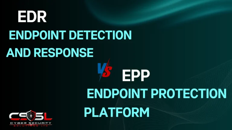 Diagram showing EPP preventing known threats at the endpoint while EDR detects and responds to threats that get through