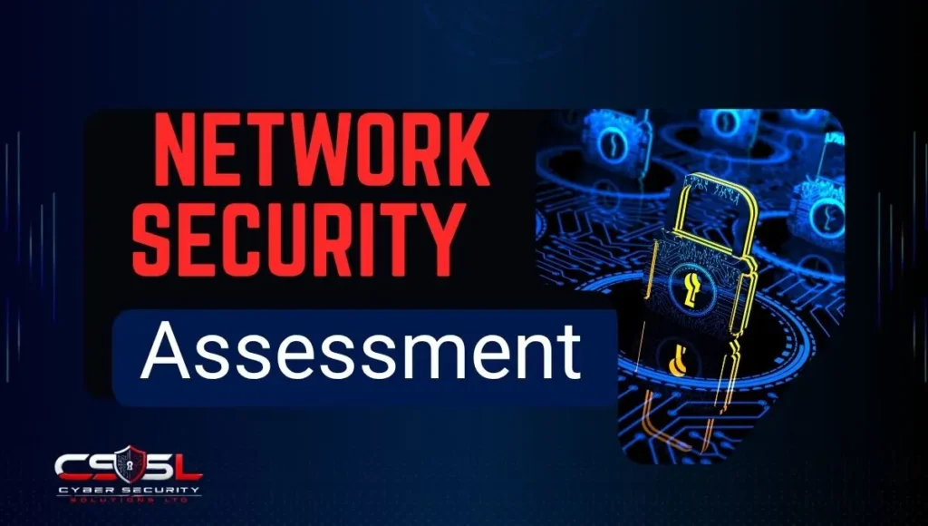 Diagram showing network security assessment process from vulnerability to risk score