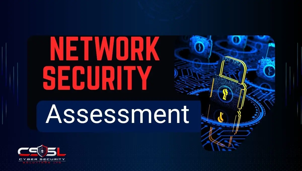 Diagram showing network security assessment process from vulnerability to risk score