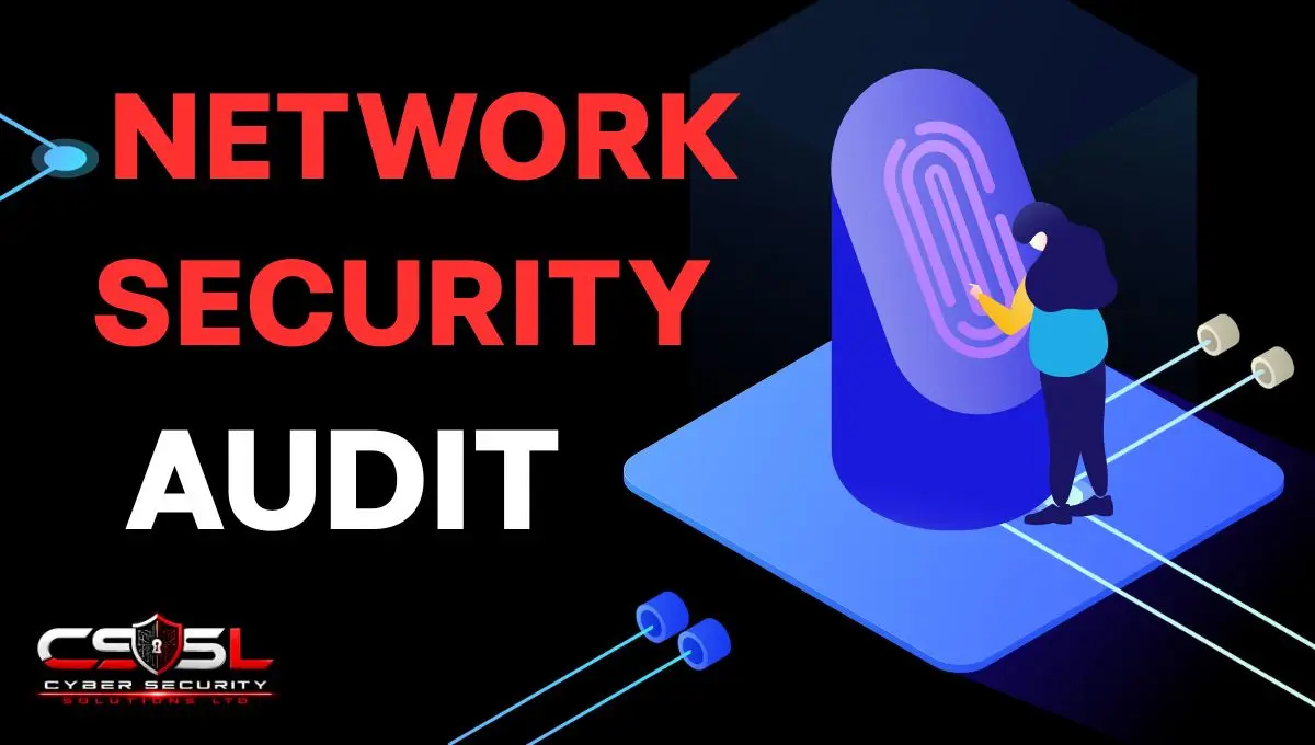 Checklist diagram illustrating how to conduct a network security audit