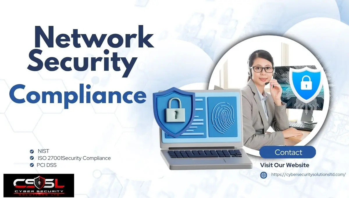 Diagram mapping network security compliance controls to NIST ISO 27001 and PCI DSS