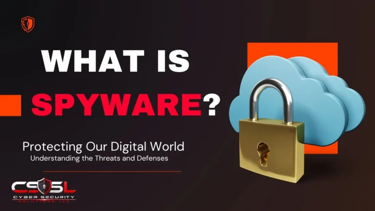 Illustration showing how spyware secretly monitors and steals data from an infected computer or smartphone