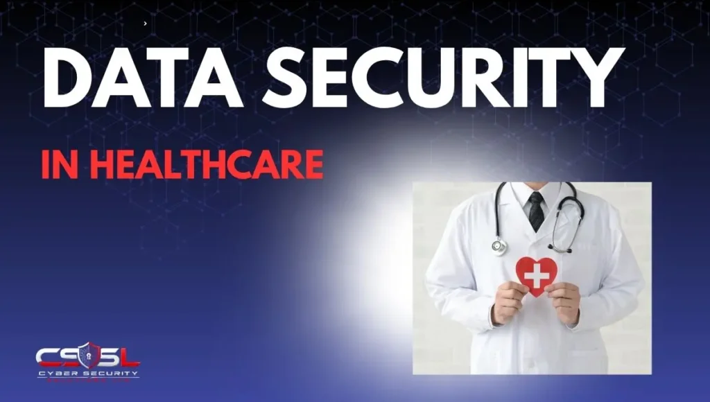 data security in healthcare diagram showing HIPAA encryption requirements and PHI breach notification safe harbor