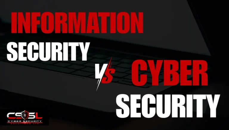 information security vs cyber security diagram showing security architecture layers and framework comparison