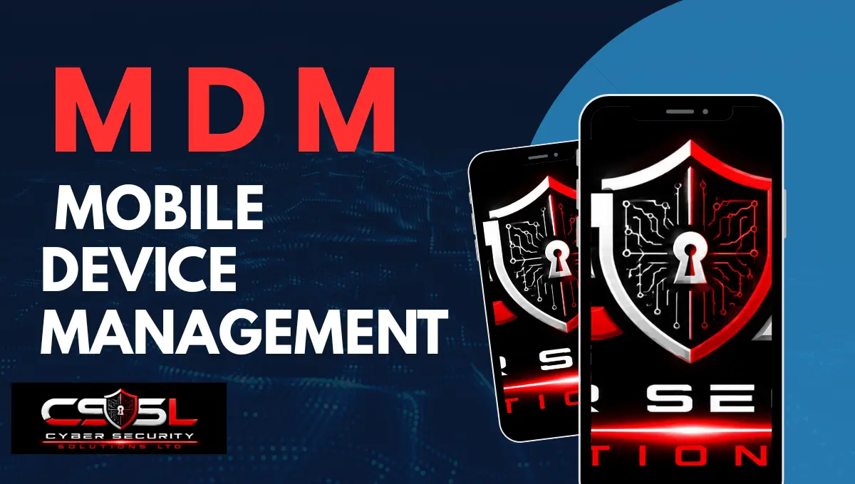 MDM in cyber security diagram showing device enrollment, secure enclave and mobile threat defense layers