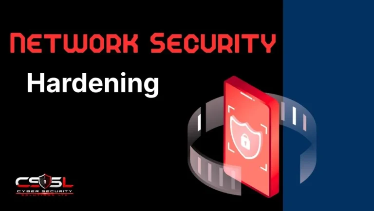 Diagram illustrating network security hardening steps to reduce attack surface