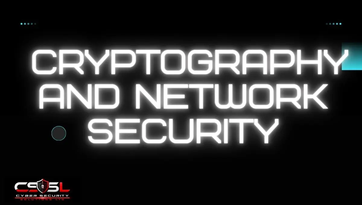 Cryptography and network security diagram showing symmetric and asymmetric encryption