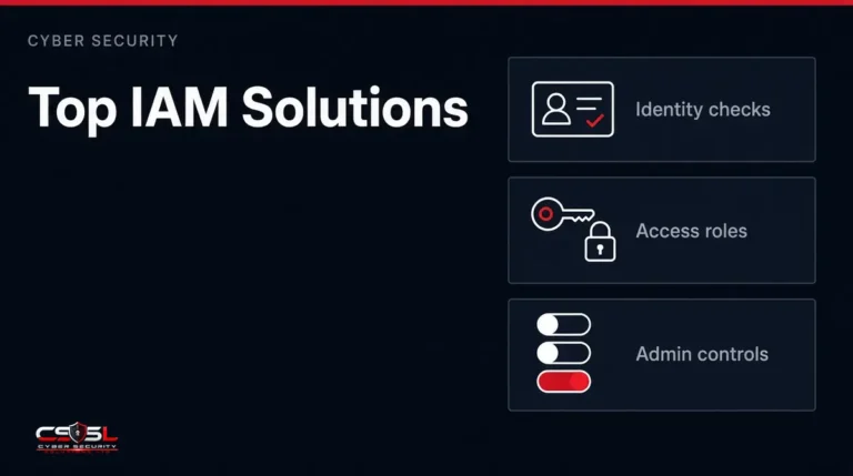 top IAM solutions diagram showing what is PAM in cyber security and privileged access management platforms