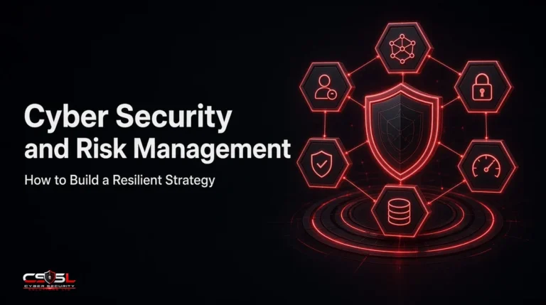 Cyber security and risk management framework diagram