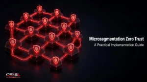 Microsegmentation zero trust implementation roadmap showing six phases from identifying high-value systems and mapping traffic to writing rules, testing in monitor mode and enforcing segments
