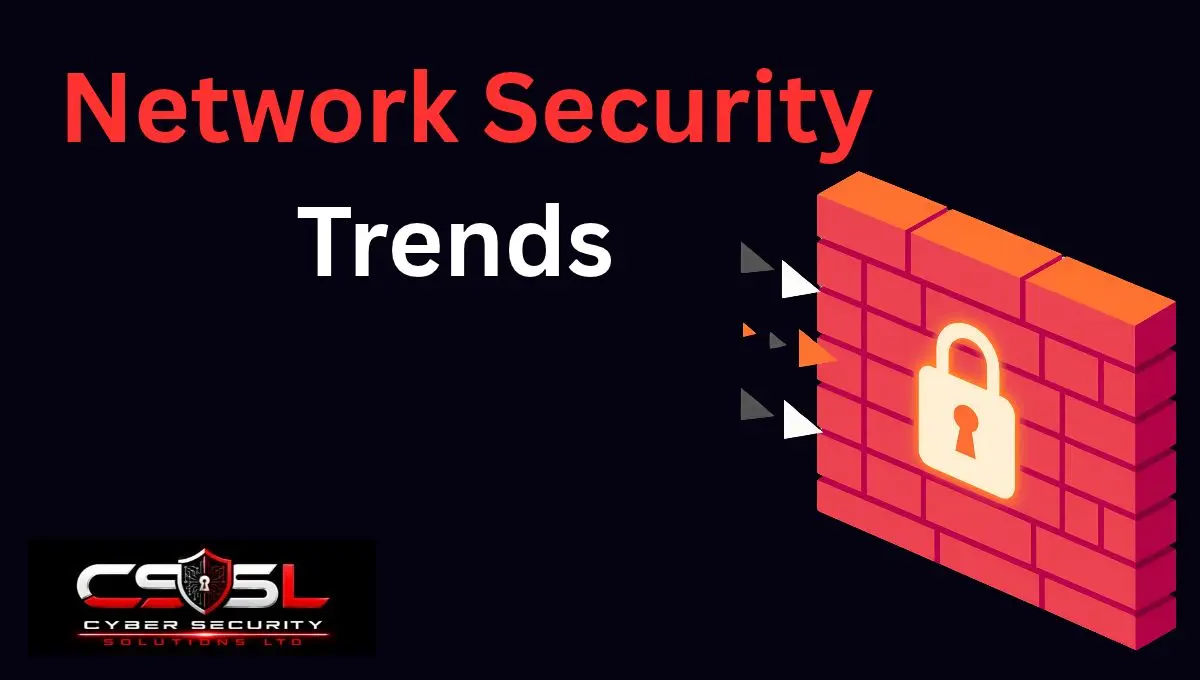 Infographic showing the six major network security trends for 2026