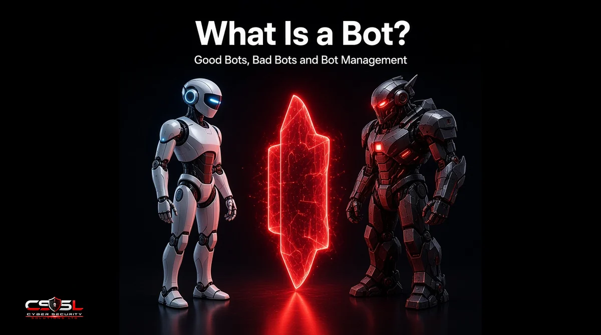 What is a bot diagram comparing good bots like search engine crawlers and monitoring bots with bad bots used for credential stuffing, scraping and spam, filtered by bot management before reaching a business website