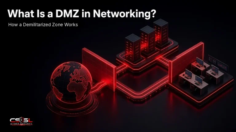 DMZ in networking diagram showing a dual-firewall demilitarized zone with web, email and DNS servers isolated between the internet and the internal LAN